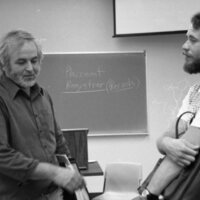 1985 August, Student Consults Professor 02