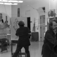 1976 Employees, Ian Gatley Sketching Photographer Mark Claesgens 07