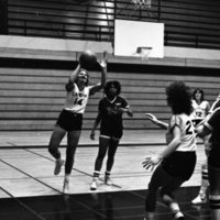 1982 Women's Basketball, EOSC vs. Judson Baptist College, Action 04
