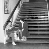 1986 Students, Couple on Stairs 02