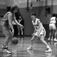 1991 Women's Basketball Action, Western Baptist at EOSC 06