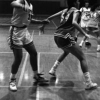 1991 Women's Basketball Action, Lewis &amp; Clark at EOSC 15