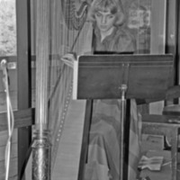 1984 1984 Students Serve Thanksgiving Dinner for Senior Citizens, Harpist 01