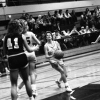 1987 Women's Basketball Action, George Fox at EOSC 01