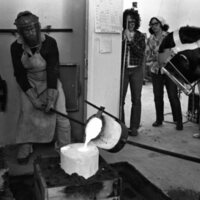 1977 Sculpture Class, Casting 08