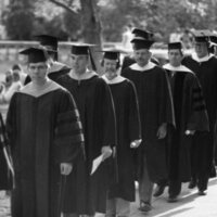 1979 Graduation, Faculty Walk 03