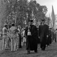 1977 Graduation, Faculty Walk 07
