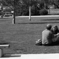 1985 Students, May Outdoor Candid Shots 12