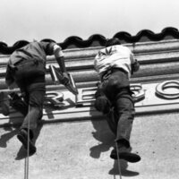 1976 Outdoor Program Rappelling, Changing Signs 18