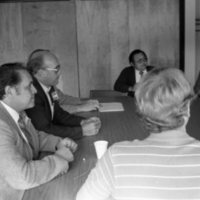 1985 Students Meeting with Faculty 01