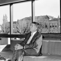 1975 Students, Conversations with President Rodney Briggs 09