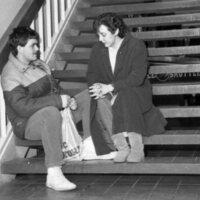 1986 Students, Couple on Stairs 03