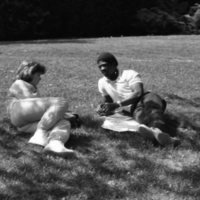 1985 Students, April Outdoor Candid Shots 04