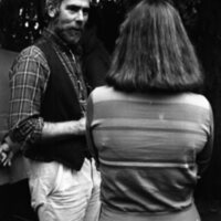 1984 Student Reception at President Gilbert's House 07