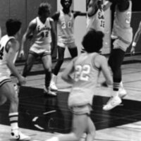 1983 Men's Basketball, EOSC vs. Idaho State, Action 28