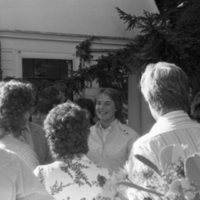 1983 Student Reception at President Dave Gilbert's House 01