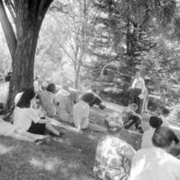 1968 Unidentified Guest Speaker, Outdoors 01