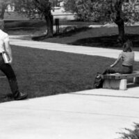 1985 Students, April Outdoor Candid Shots 15