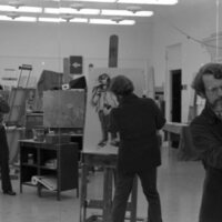 1976 Employees, Ian Gatley Sketching Photographer Mark Claesgens 02