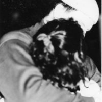 80's Students, Couple Embrace