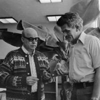 1976 Employees, Conrade Head and Jack Evans Discussing Bananas 07