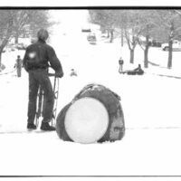 1988 Campus in Winter, Sledding 05