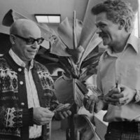 1976 Employees, Conrade Head and Jack Evans Discussing Bananas 04