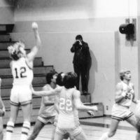 1983 Men's Basketball, EOSC vs. Idaho State, Action 01