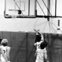 1983 Men's Basketball, EOSC vs. Idaho State, Action 27