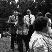 1984 Student Reception at President Gilbert's House 04