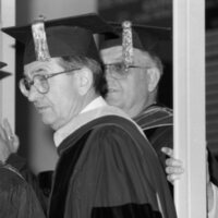 1985 Graduation, Faculty Walk 02