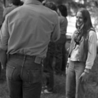 1983 Student Reception at President Dave Gilbert's House 20