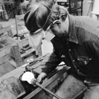 1974 Art, Glass Sculpting 08
