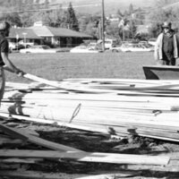 1987 Homecoming Bonfire Set-up 04