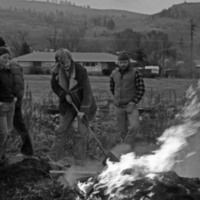 1977 Art Class, Firing Pottery