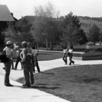 1985 Students, April Outdoor Candid Shots 17
