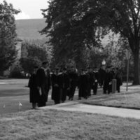 1980 Graduation, Faculty Walk 01