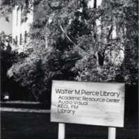 1977 Pierce Library Sign