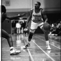 1991 Men's Basketball Action, Southern Oregon at EOSC 12
