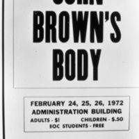 1972 "John Brown's Body" Playbill