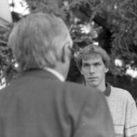 1983 Student Reception at President Dave Gilbert's House 07