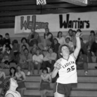 1985 Women's Basketball Action, EOSC vs. LCSC 14
