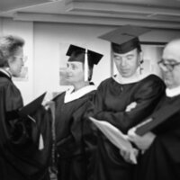 1976 Graduation, Faculty Preparation 06