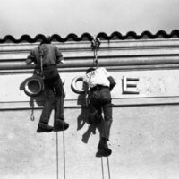 1976 Outdoor Program Rappelling, Changing Signs 09