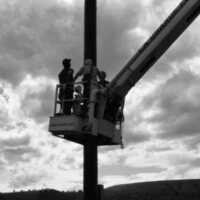 1983 Football Field, Lights Installation 04