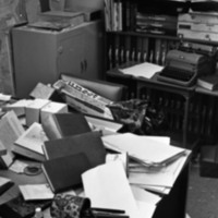 1978 Employee, Ralph Lewis' Office in Disarray 14