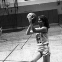1987 Women's Basketball Action, George Fox at EOSC 33