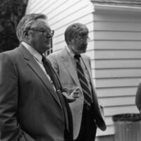 1984 Student Reception at President Gilbert's House 08