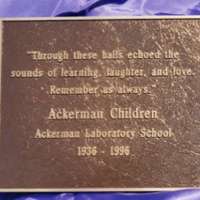 1996 Ackerman Elementary Memorial