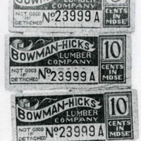 Maxville, Commissary Tickets
